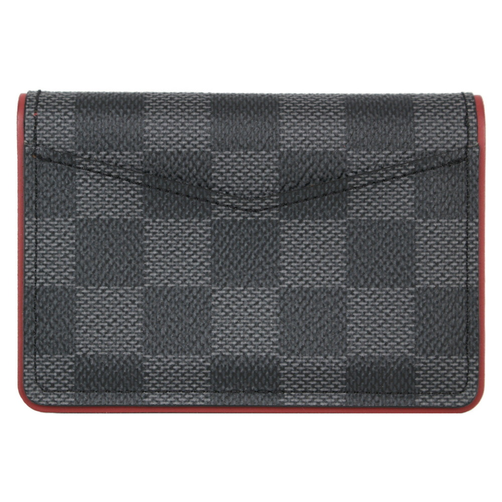 Louis Vuitton Organizer de Poche Card Case Damier Graphite Black Red - Picture 2 of 10